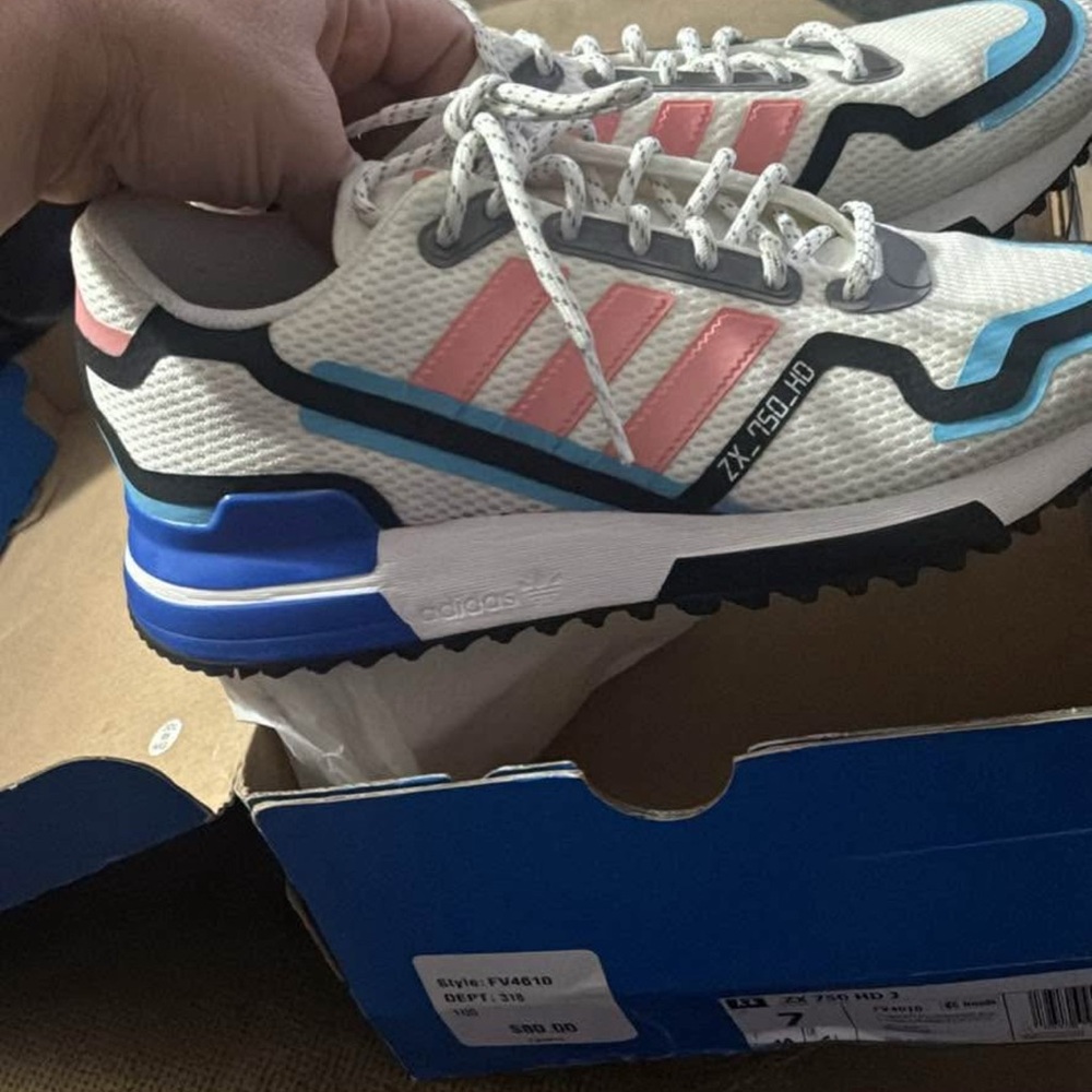 Adidas ZX 750 HD with Pink and Blue Highlights